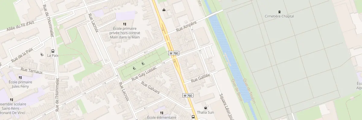 Plan du 96 Bd de Strasbourg à Roubaix
