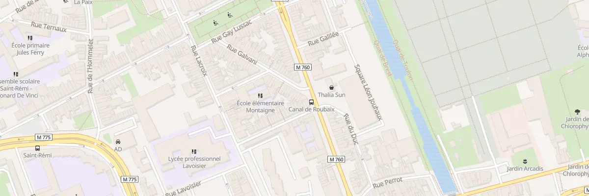 Plan du 5 Rue Galvani à Roubaix