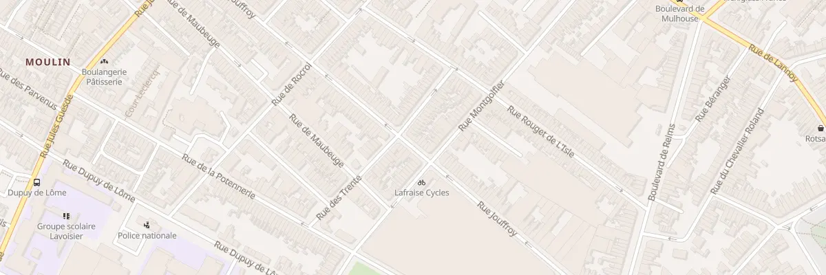 Plan du 91 Rue Jouffroy à Roubaix