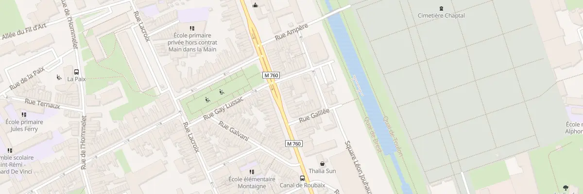 Plan du 88 Bd de Strasbourg à Roubaix