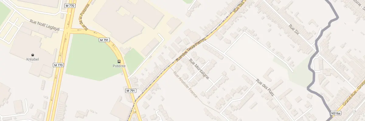 Plan du 2 Rue Montaigne à Wattrelos