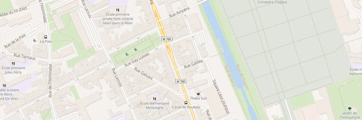 Plan du 80 Bd de Strasbourg à Roubaix