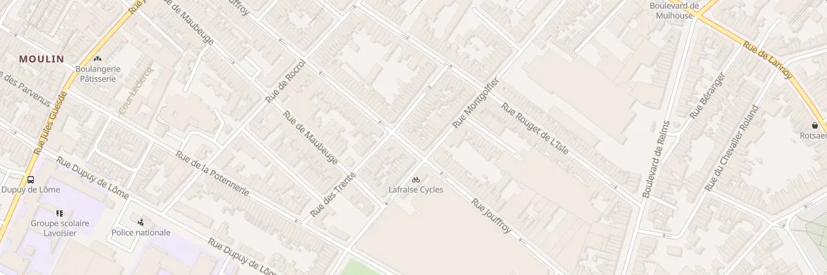 Plan du 93 Rue Jouffroy à Roubaix