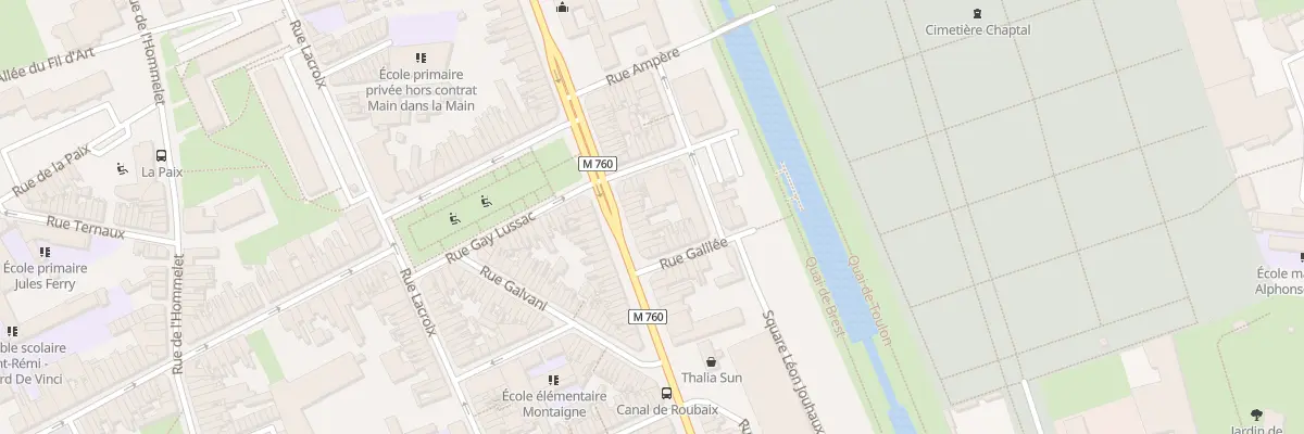 Plan du 86 Bd de Strasbourg à Roubaix