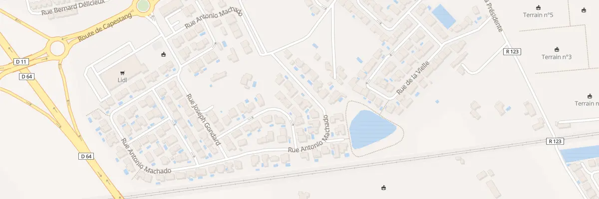 Plan du 657 Rue Antonio Machado à Béziers