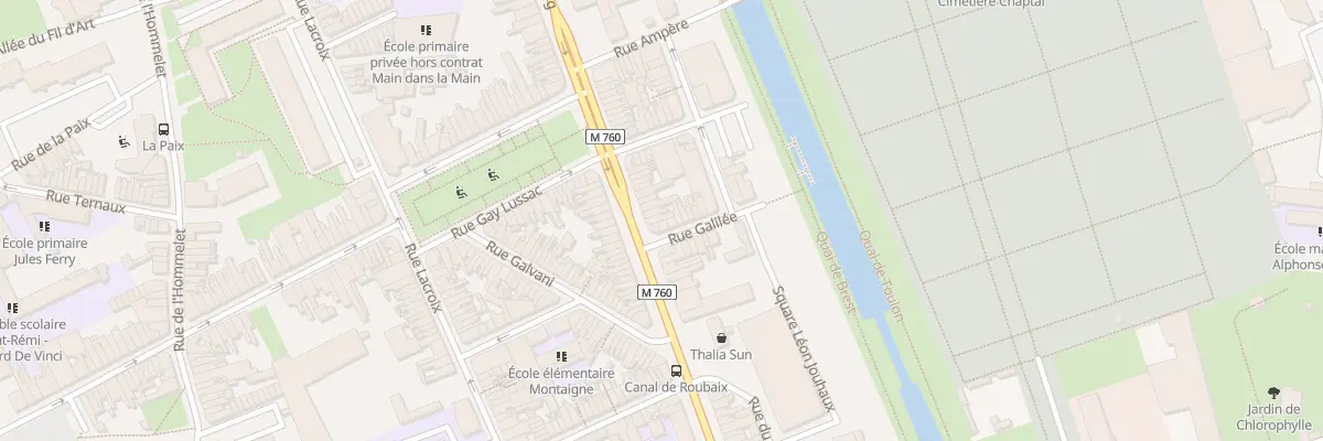 Plan du 78 Bd de Strasbourg à Roubaix