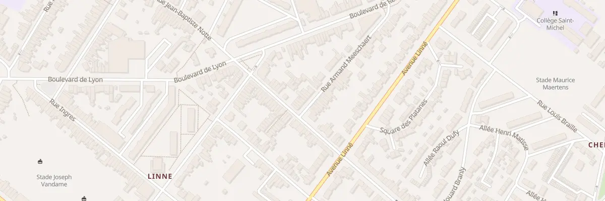 Plan du 7 Rue Armand Meeschaert à Roubaix