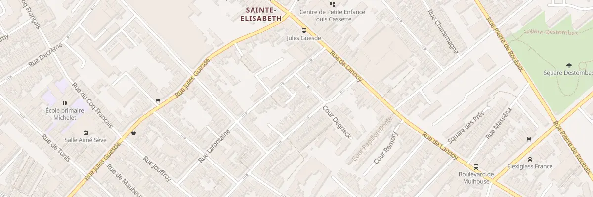 Plan du 2 Vc Dujardin R Lafontaine 19 à Roubaix