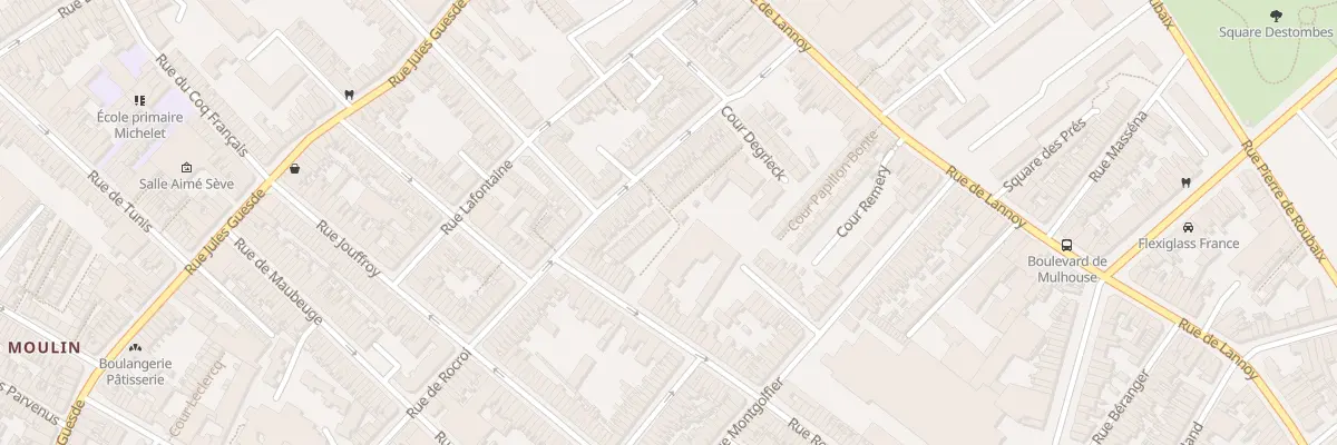 Plan du 20B Che Dillies Piat 57 Rue Rocroi à Roubaix