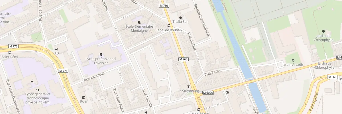 Plan du 31 Bd de Strasbourg à Roubaix