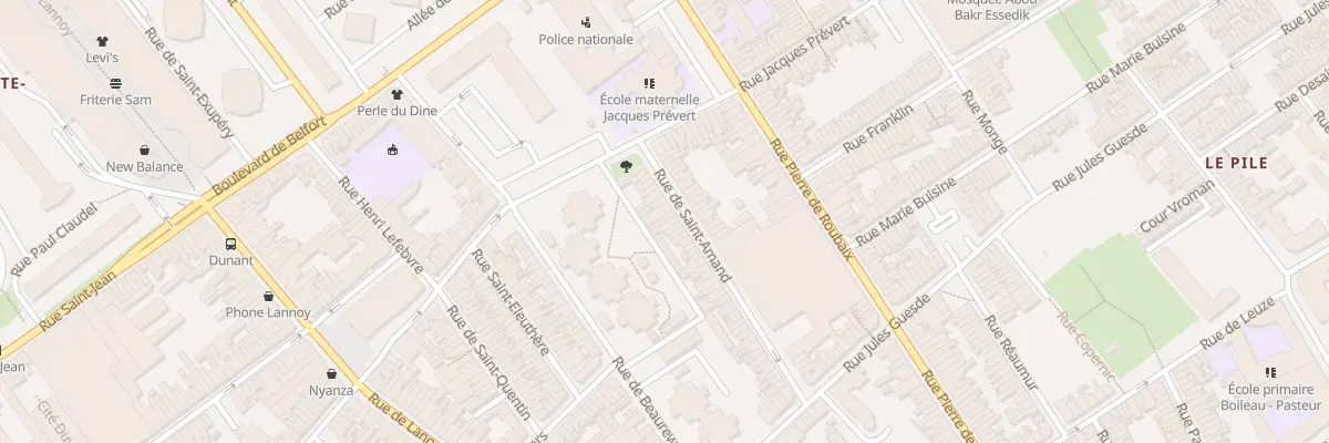 Plan du 24 Rue de Saint-Amand à Roubaix