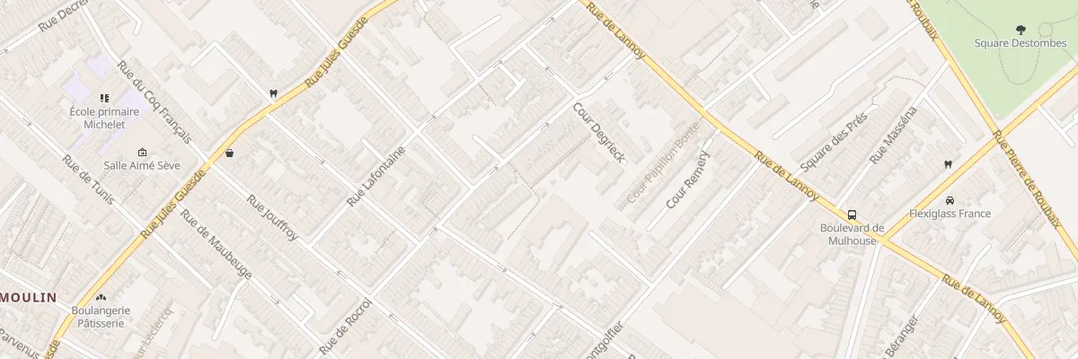 Plan du 22B Che Dillies Piat 57 Rue Rocroi à Roubaix