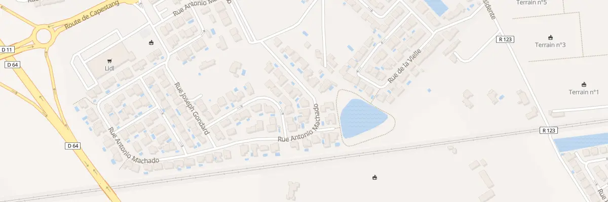Plan du 643 Rue Antonio Machado à Béziers