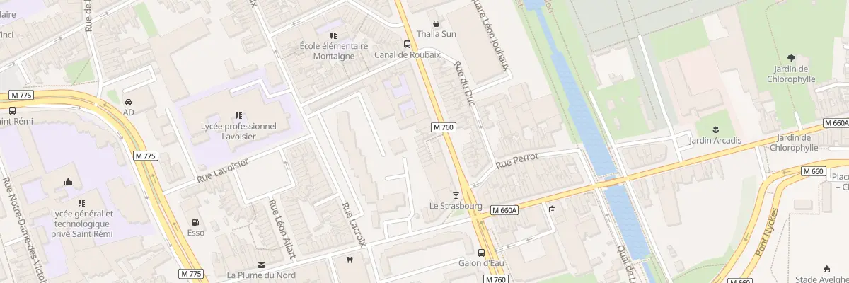 Plan du 25 Bd de Strasbourg à Roubaix