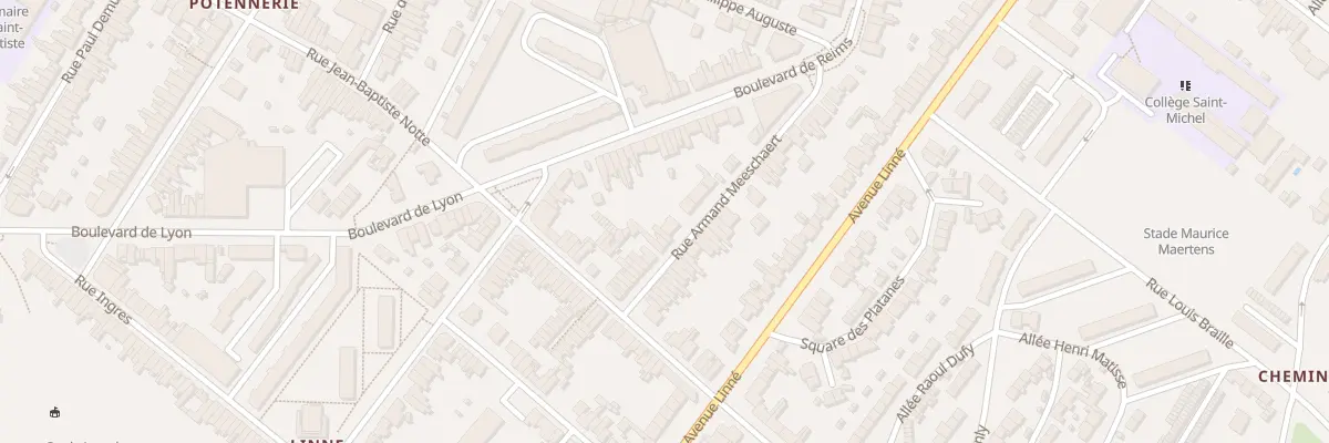 Plan du 23 Rue Armand Meeschaert à Roubaix