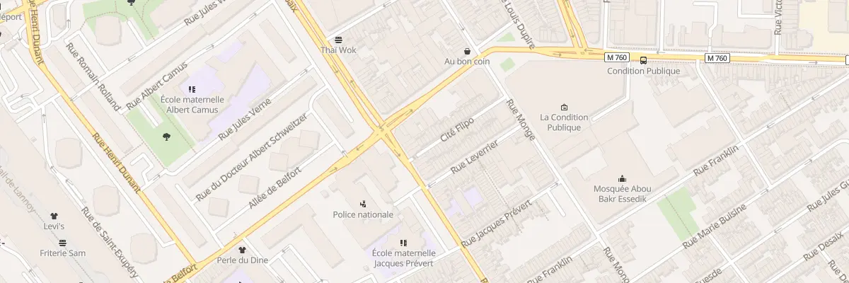 Plan du 3 Che Flipo Rue Pierre de Roubai à Roubaix