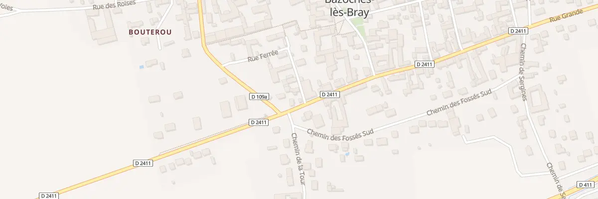 Plan du 1 Rue Grande à Bazoches-lès-Bray