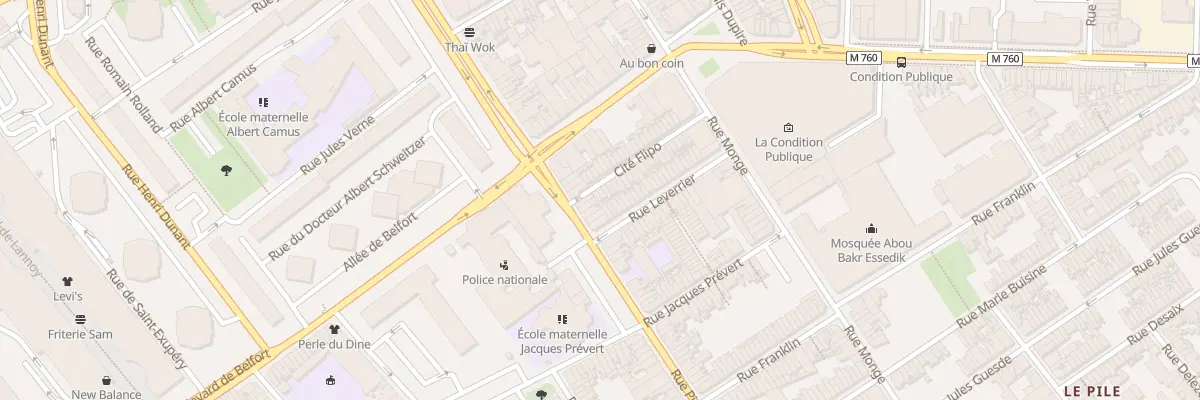 Plan du 2 Che Flipo Rue Pierre de Roubai à Roubaix