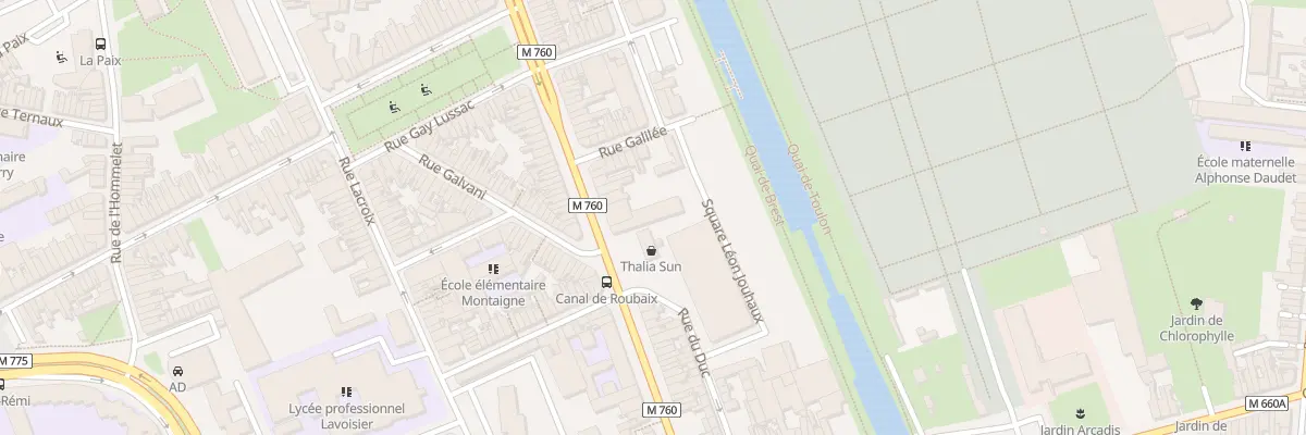 Plan du 60 Bd de Strasbourg à Roubaix