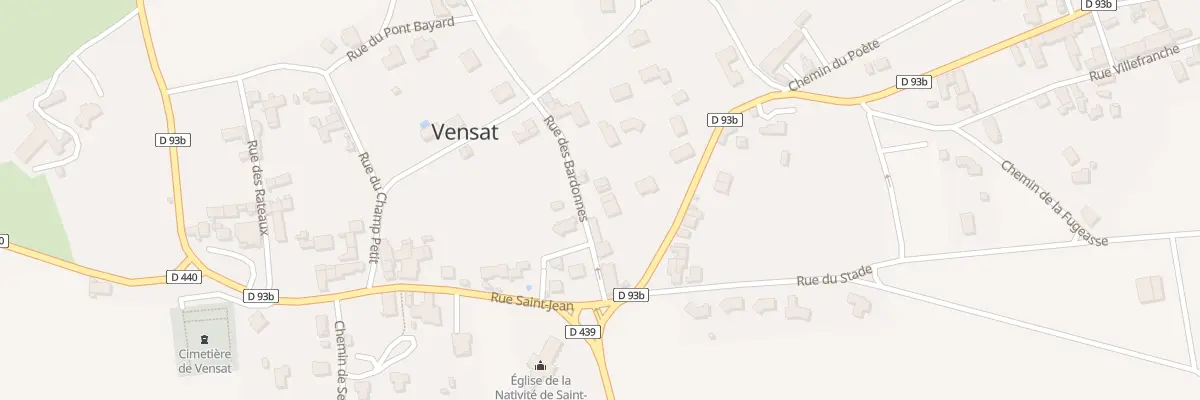 Plan du 5 Rue des Bardonnes à Vensat