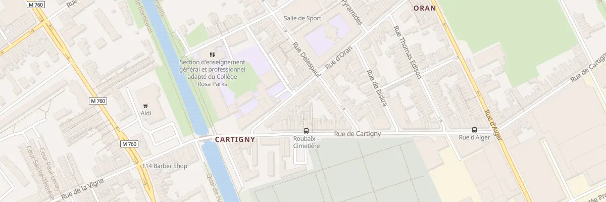 Plan du 34 Rue d’Oran à Roubaix