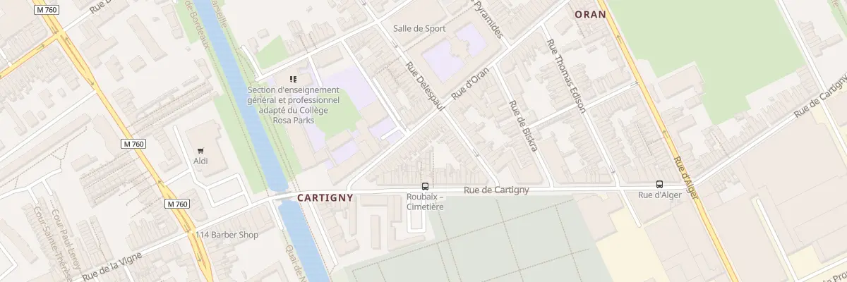Plan du 36 Rue d’Oran à Roubaix