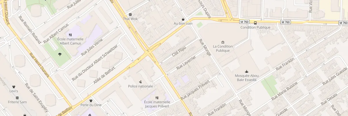 Plan du 12 Che Flipo Rue Pierre de Roubai à Roubaix