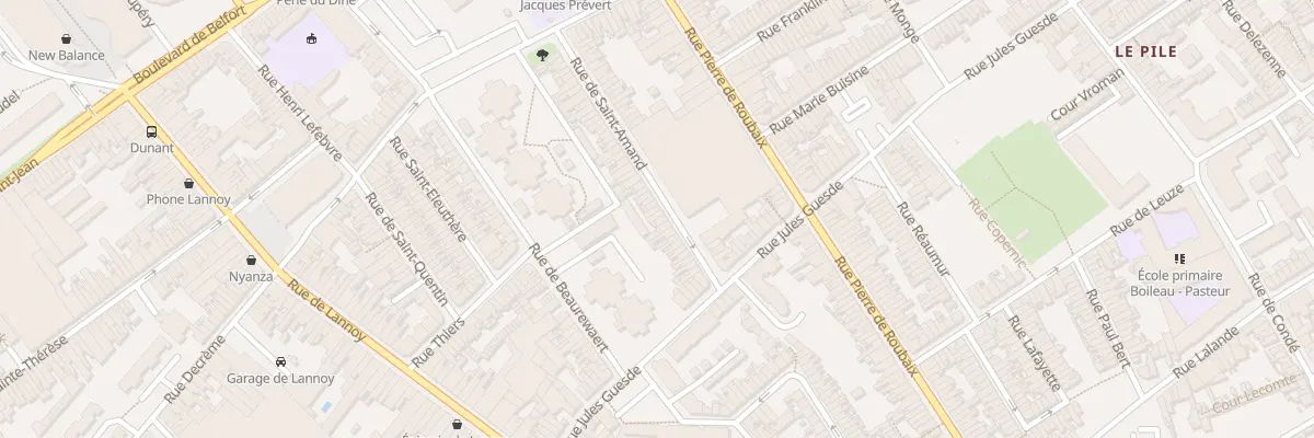Plan du 68 Rue de Saint-Amand à Roubaix