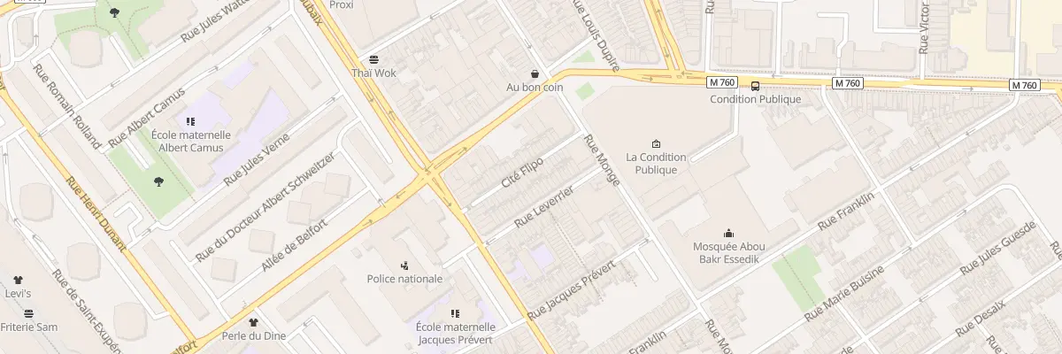 Plan du 24 Che Flipo Rue Pierre de Roubai à Roubaix