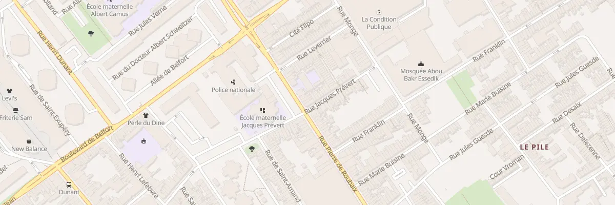Plan du 95 Rue Pierre de Roubaix à Roubaix