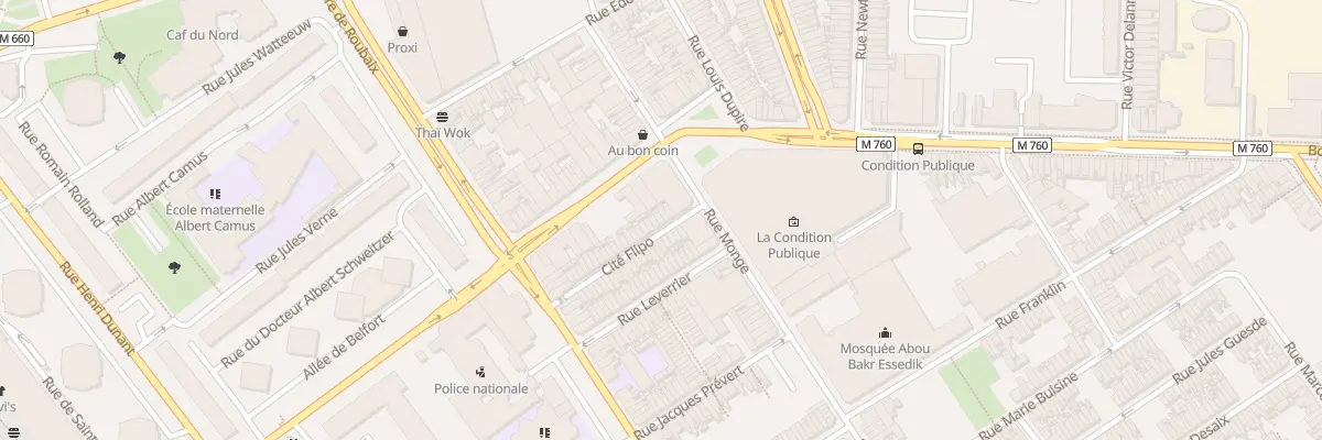 Plan du 37 Che Flipo Rue Pierre de Roubai à Roubaix