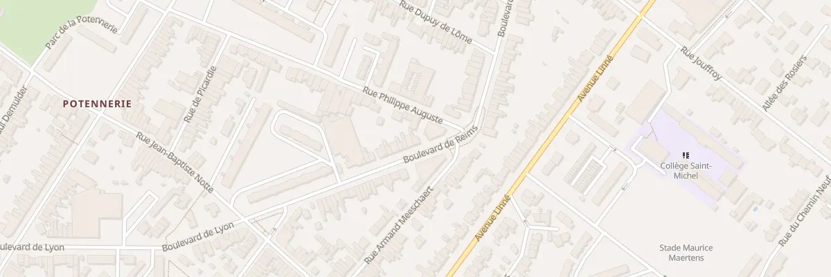 Plan du 226 Bd de Reims à Roubaix