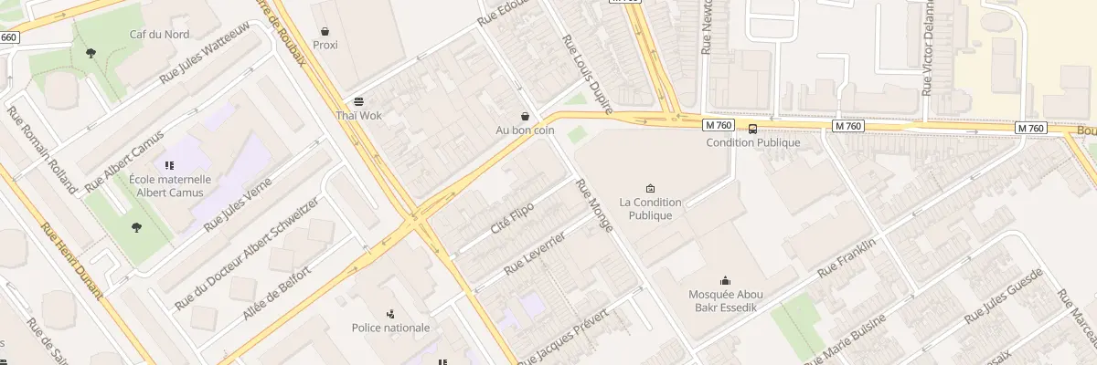 Plan du 41 Che Flipo Rue Pierre de Roubai à Roubaix