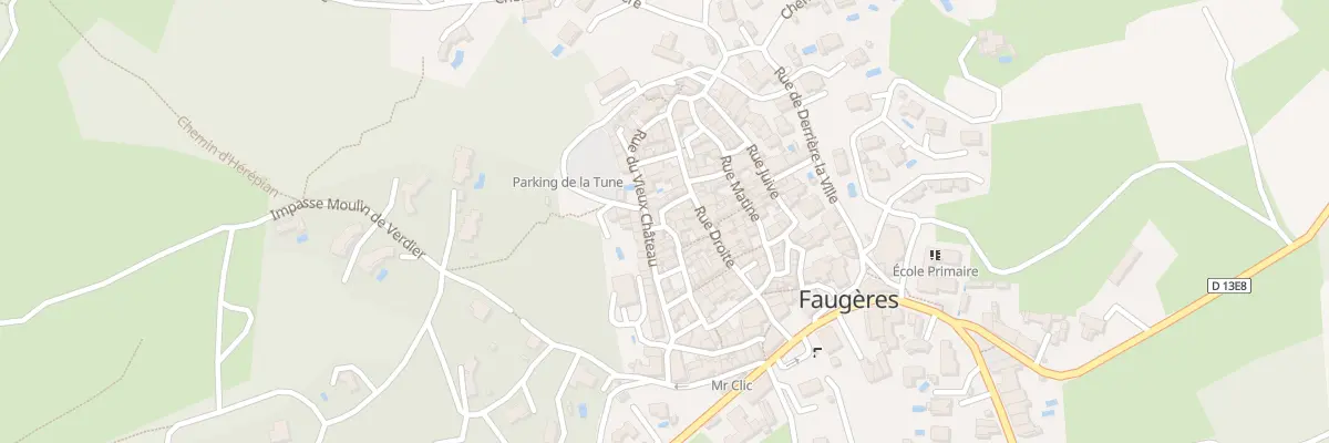 Plan du 13 Rue du Four à Faugères