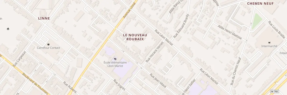Plan du 24 Rue Horace Vernet à Roubaix