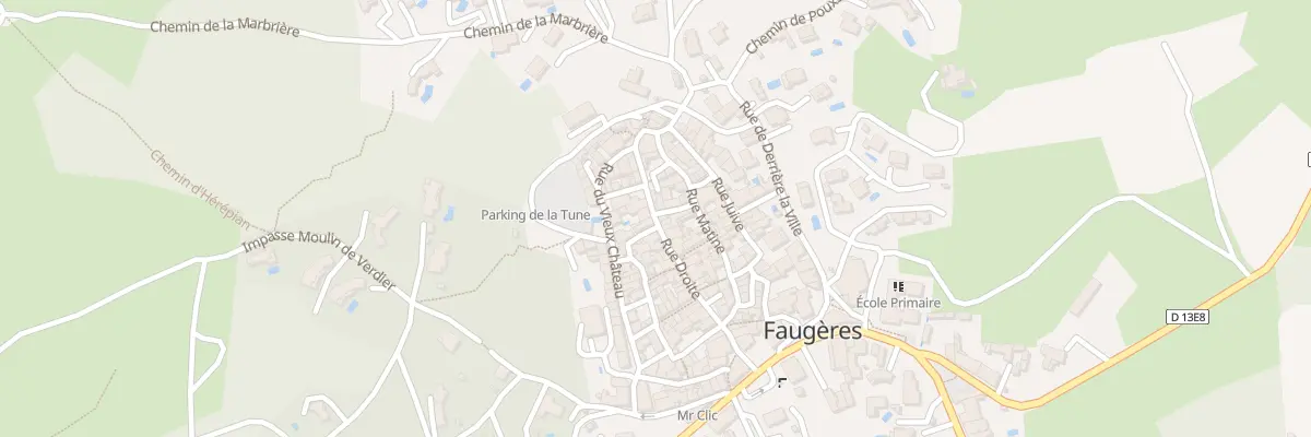 Plan du 23 Rue Droite à Faugères