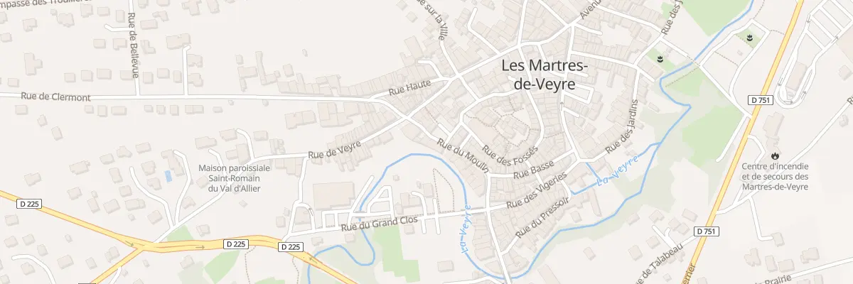 Plan du 25 Rue du Moulin aux Martres-de-Veyre