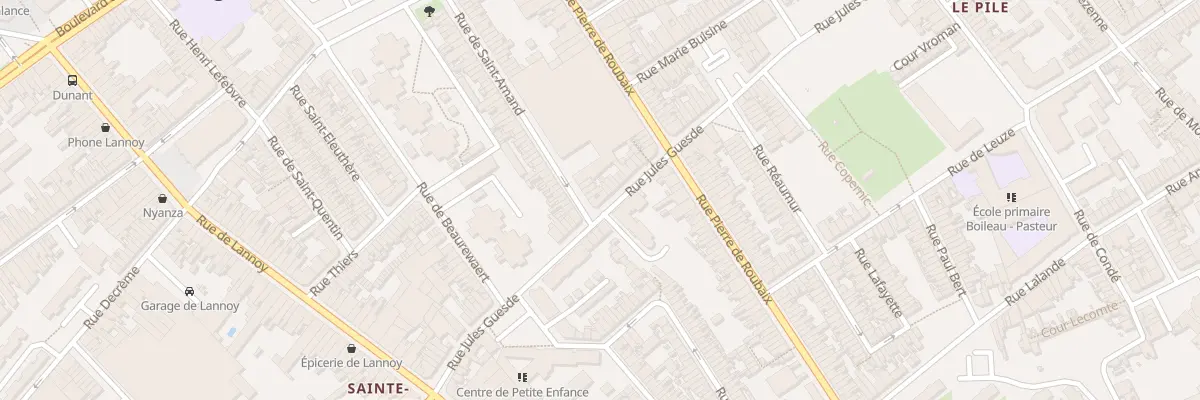 Plan du 247 Rue Jules Guesde à Roubaix