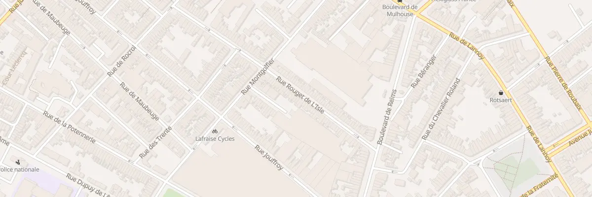 Plan du 26 Rue Rouget de l’Isle à Roubaix