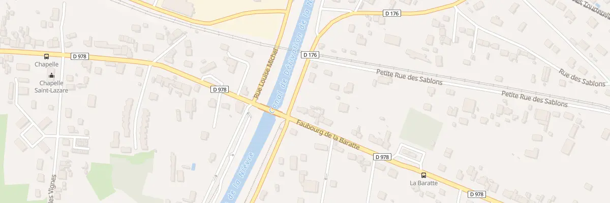 Plan du 72 Fg de la Baratte à Nevers