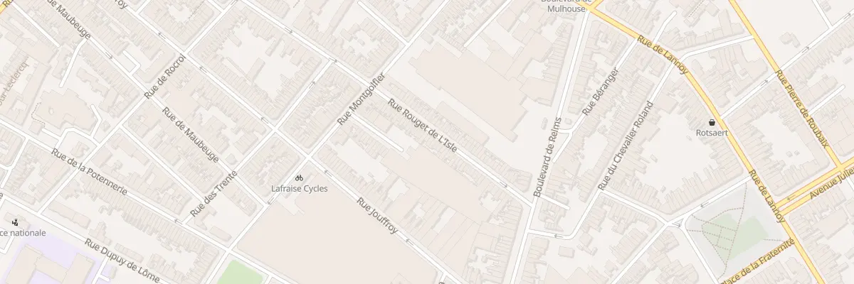 Plan du 34 Rue Rouget de l’Isle à Roubaix