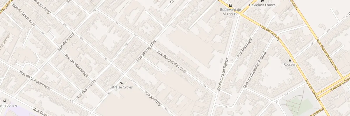 Plan du 23 Rue Rouget de l’Isle à Roubaix