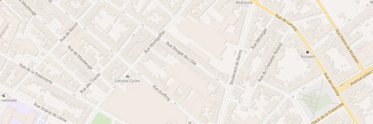 Plan du 38 Rue Rouget de l’Isle à Roubaix