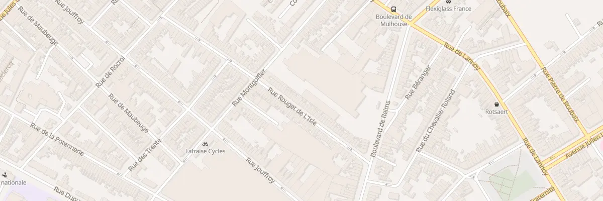 Plan du 25 Rue Rouget de l’Isle à Roubaix