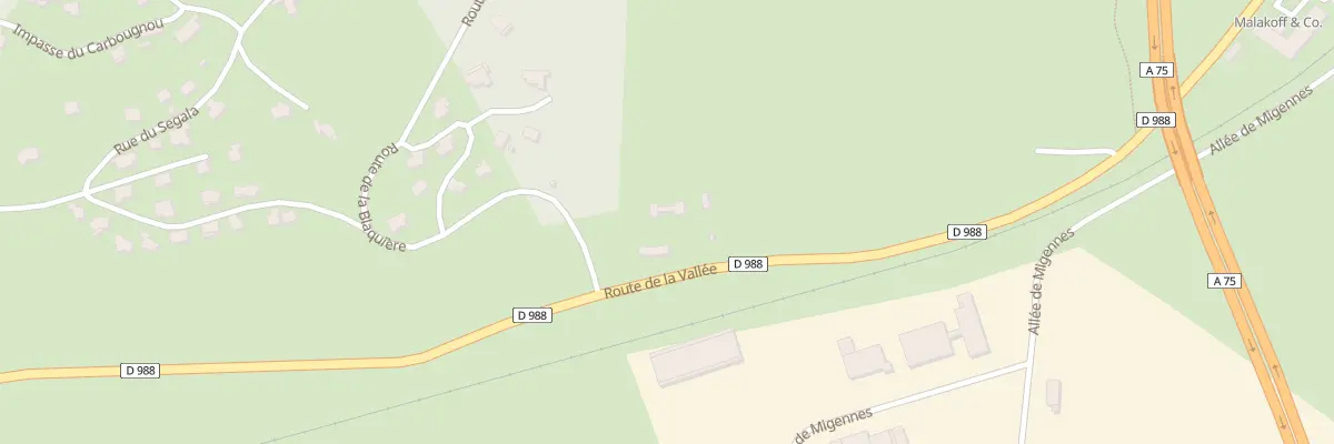 Plan du 20 Rte de la Vallée à Banassac-Canilhac