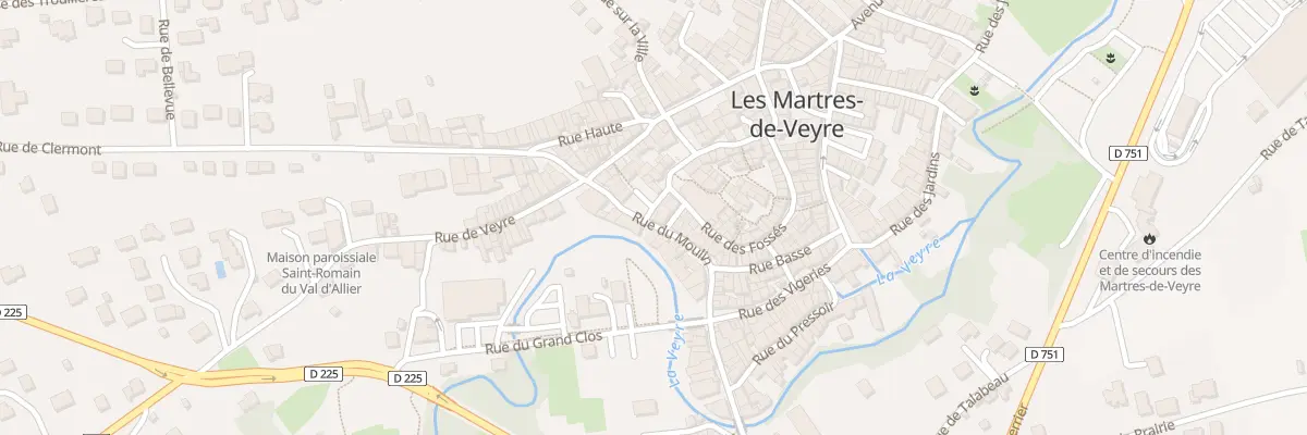 Plan du 22 Rue du Moulin aux Martres-de-Veyre