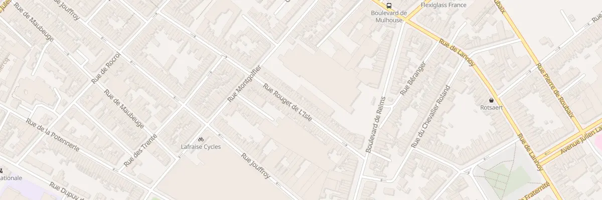 Plan du 29 Rue Rouget de l’Isle à Roubaix
