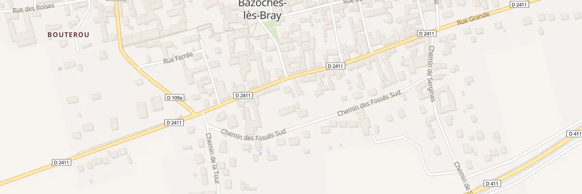 Plan du 12 Rue Grande à Bazoches-lès-Bray