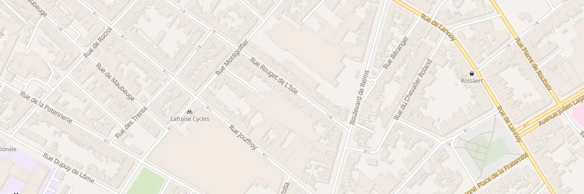 Plan du 48 Rue Rouget de l’Isle à Roubaix