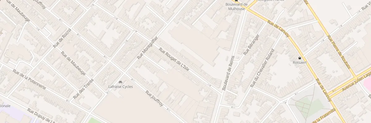Plan du 35 Rue Rouget de l’Isle à Roubaix